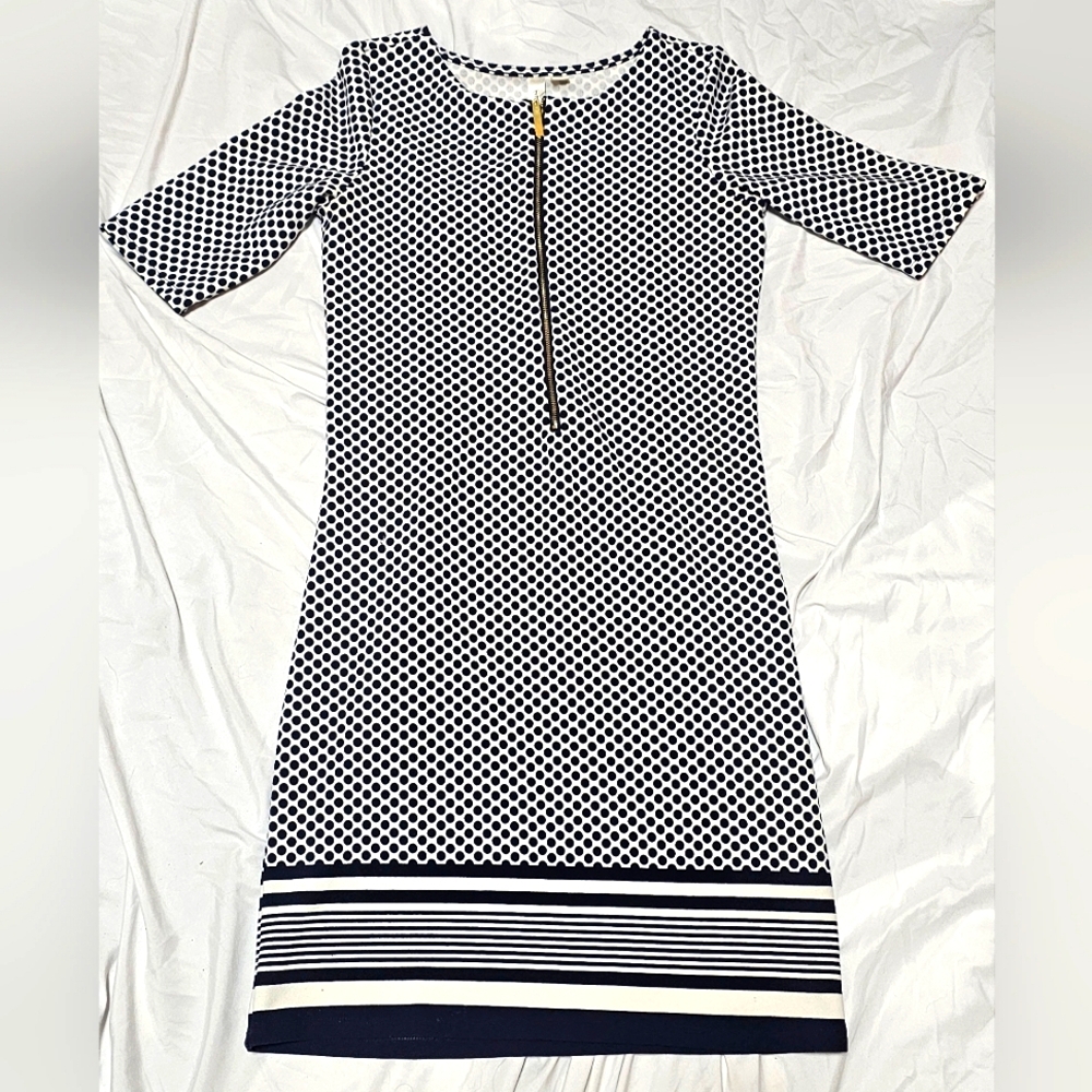 Tacera Polka Dot and Striped Dress